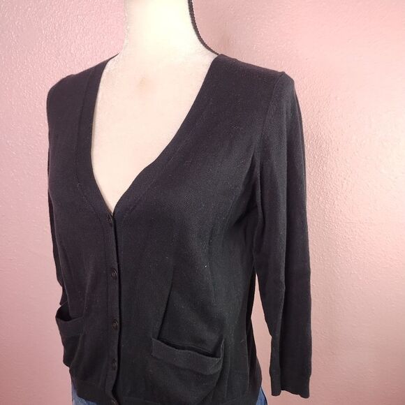 Gap | Black Cotton Cardigan Sweater‎ Small - Picture 4 of 8